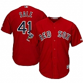 Red Sox 41 Chris Sale Scarlet 2018 World Series Champions Alternate Cool Base Player Jersey Dzhi,baseball caps,new era cap wholesale,wholesale hats
